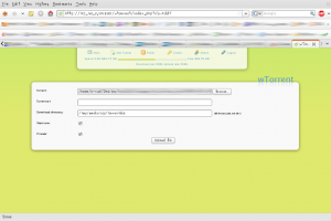wtorrent upload page wtorrent upload page
